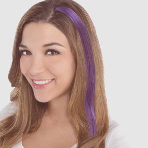 New Boho Purple Single Clip In Synthetic Hair Extension Highlights Reusable
